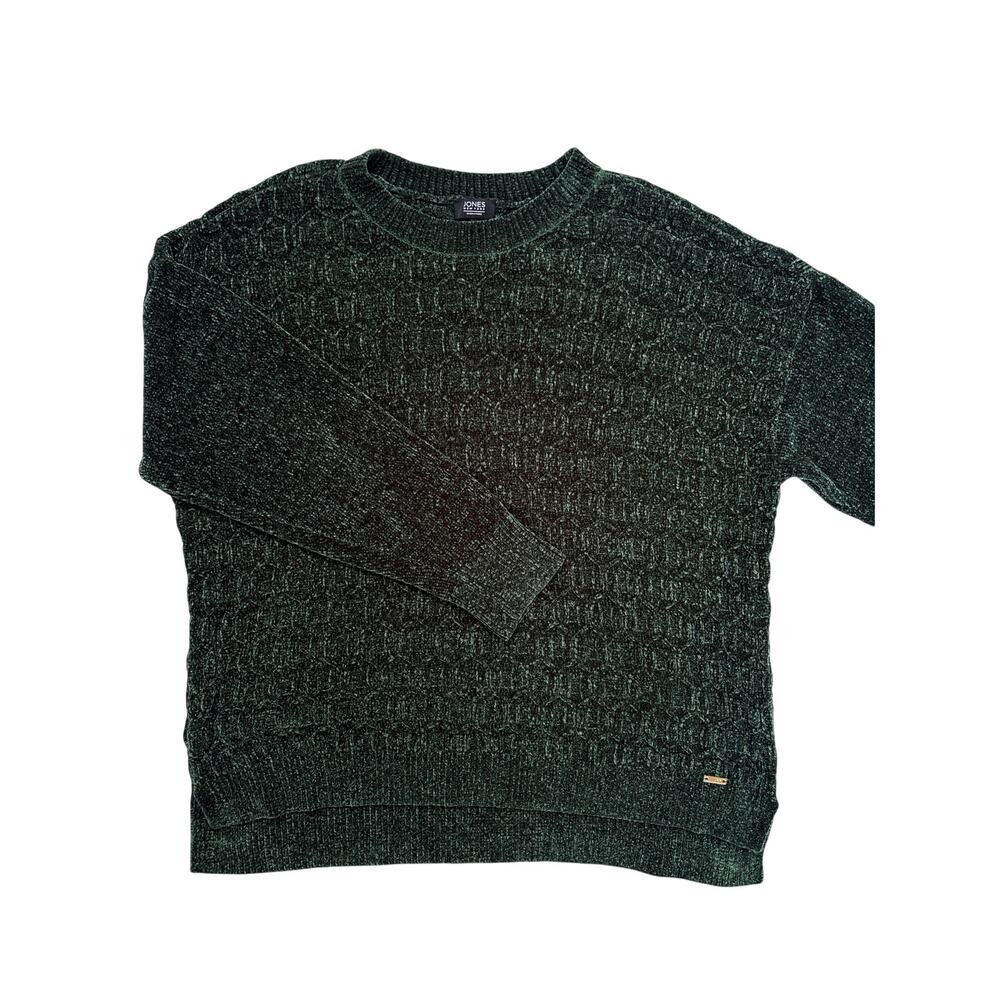 Jones New York Signature Green Chenille Sweater XL